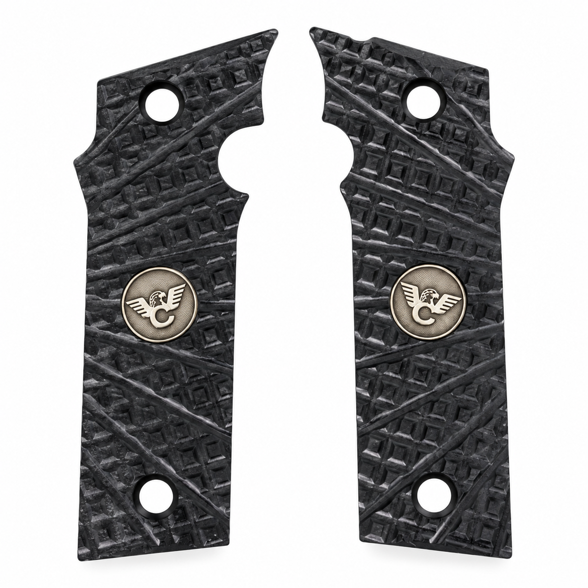 Wilson Combat EDC X9 2.0 Grips, TRAK Aggressive Starburst, Black G10 | 1067T-BLK
