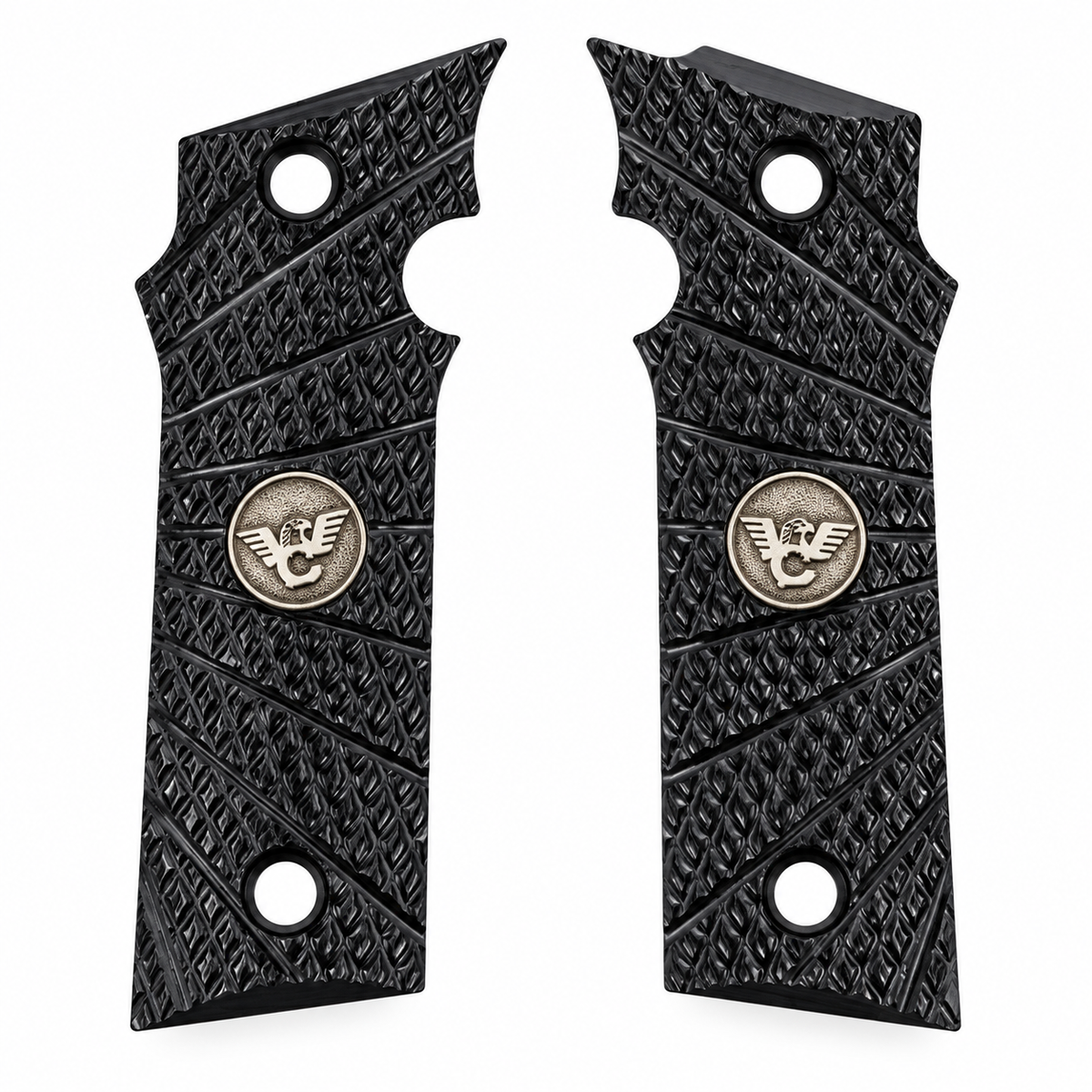 Wilson Combat EDC X9 2.0 Grips, Aggressive Starburst, Black G10 | 1067X-BLK