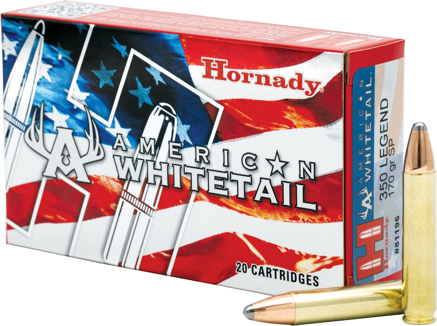 350 Legend, Hornady American Whitetail 81196, 170 gr. InterLock, 20 per Box