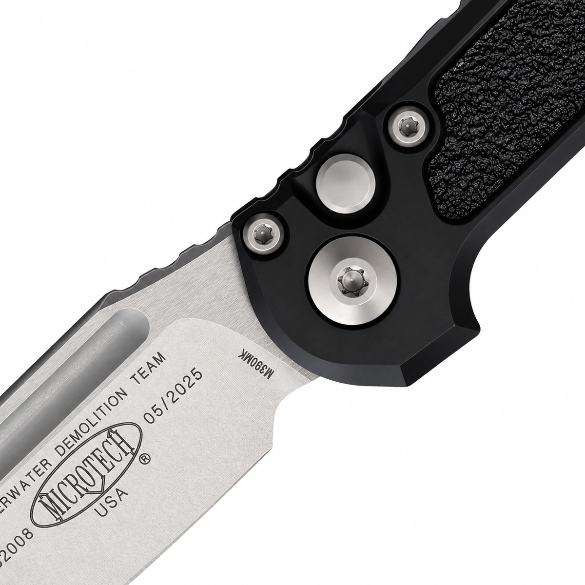 Microtech - LUDT (Auto) - 1135-10 | Button Lock | 3.5" Bohler M390MK Stonewash Blade | Black Aluminum