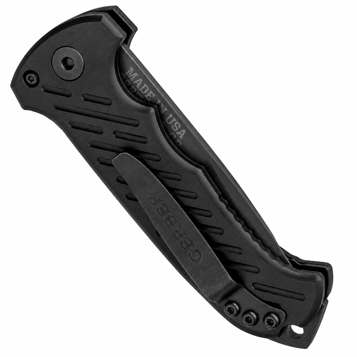 Gerber - Auto 06 - 30-001297N | Button Lock (Auto) | 3.6" CPM S30V Black | Black Aluminum