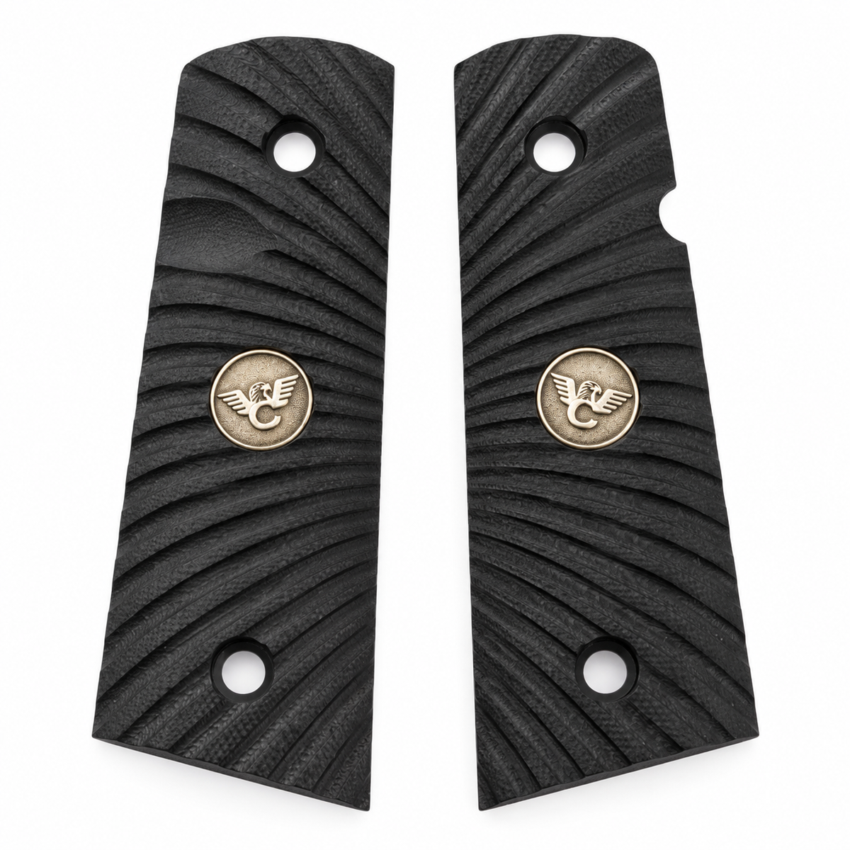 Wilson Combat 1911 Grips, Compact, Flat Bottom, Starburst, Black G10 | 351ACCP