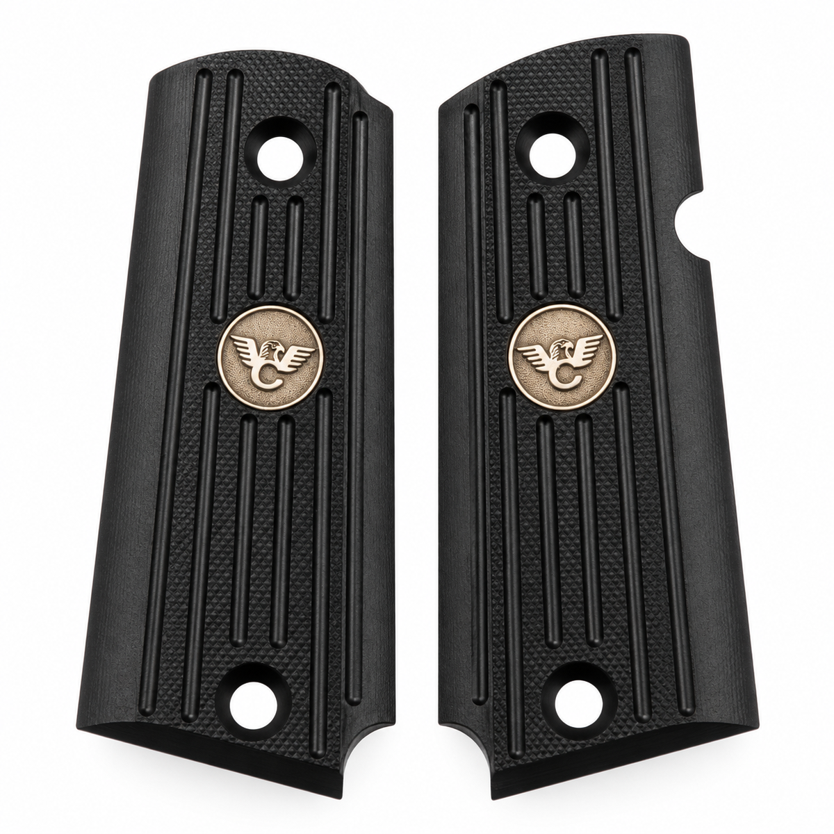 Wilson Combat 1911 Grips, Sentinel, Bevel Bottom, Slim Line, Black G10 | 351AJCP