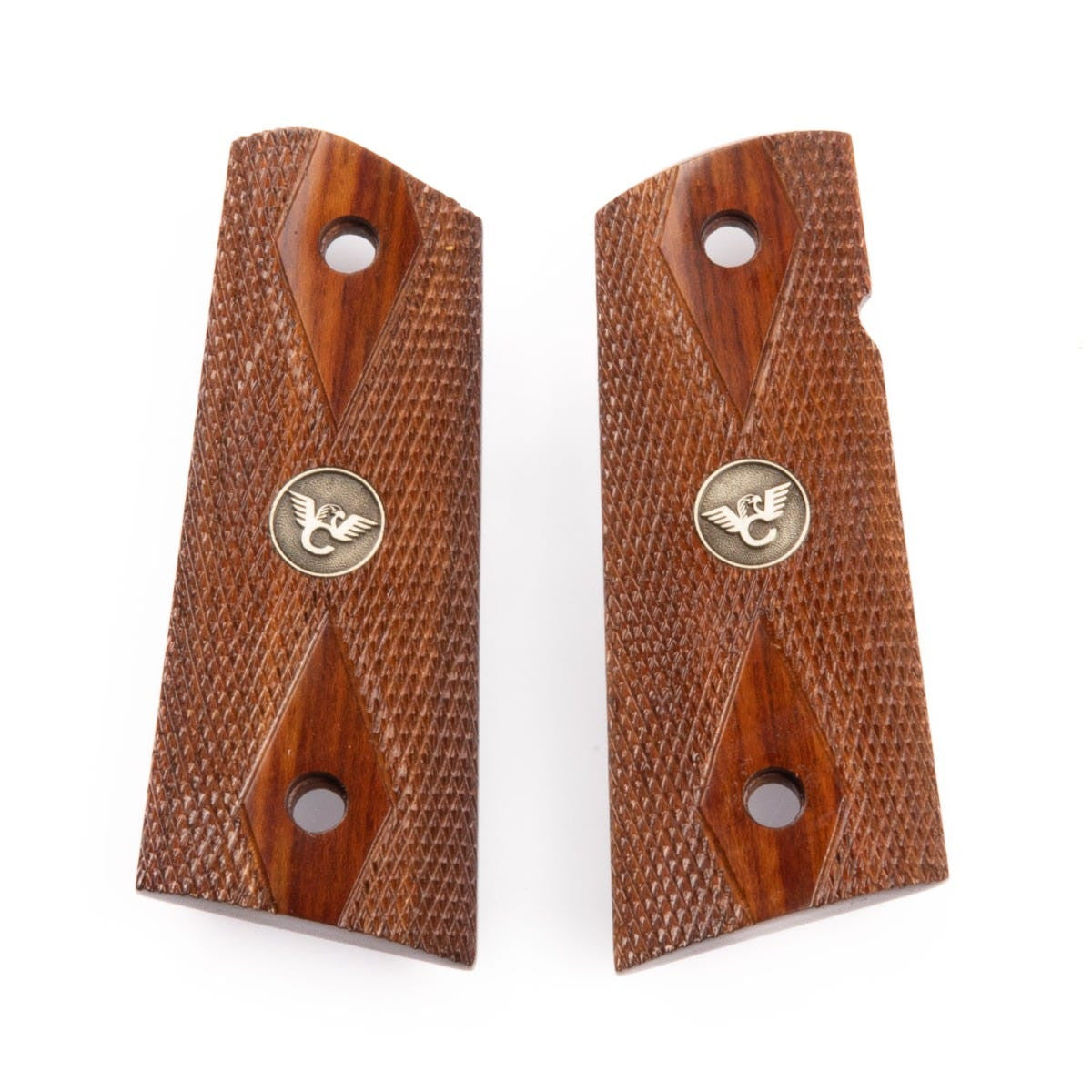 Wilson Combat 1911 Grips, Compact, Flat Bottom, Double Diamond, French Walnut | 351FCF