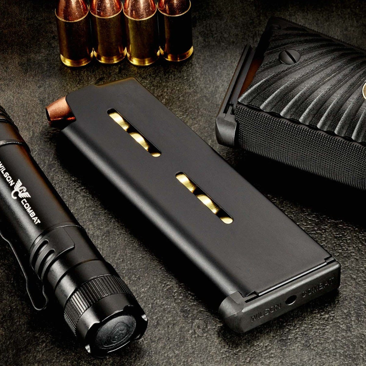 Wilson Combat 1911 Magazine, Compact, .45 ACP, 7 Round, Lo-Profile Steel Base Pad | 47OXCB