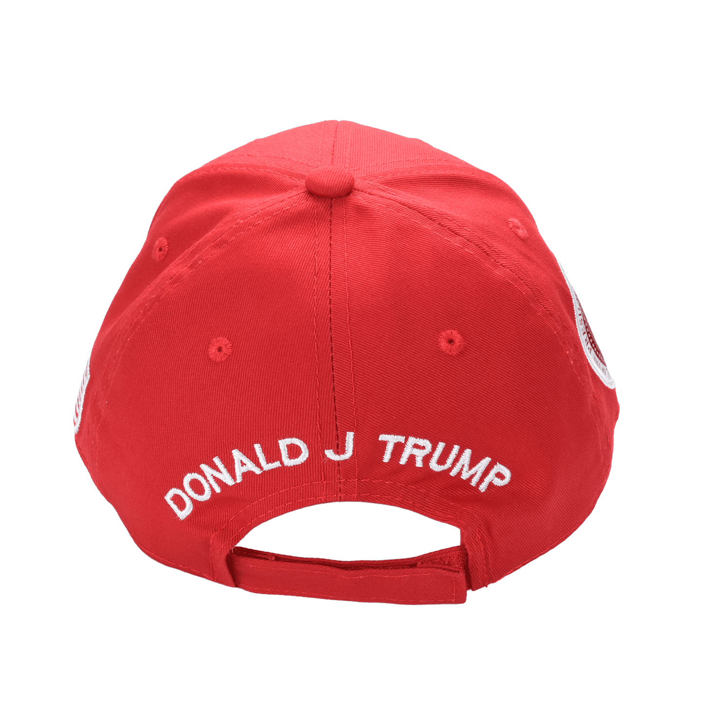 Trump 47 Cap – Red Cotton Twill Embroidered MAGA Hat with Presidential Seal, USA Flag & Signature