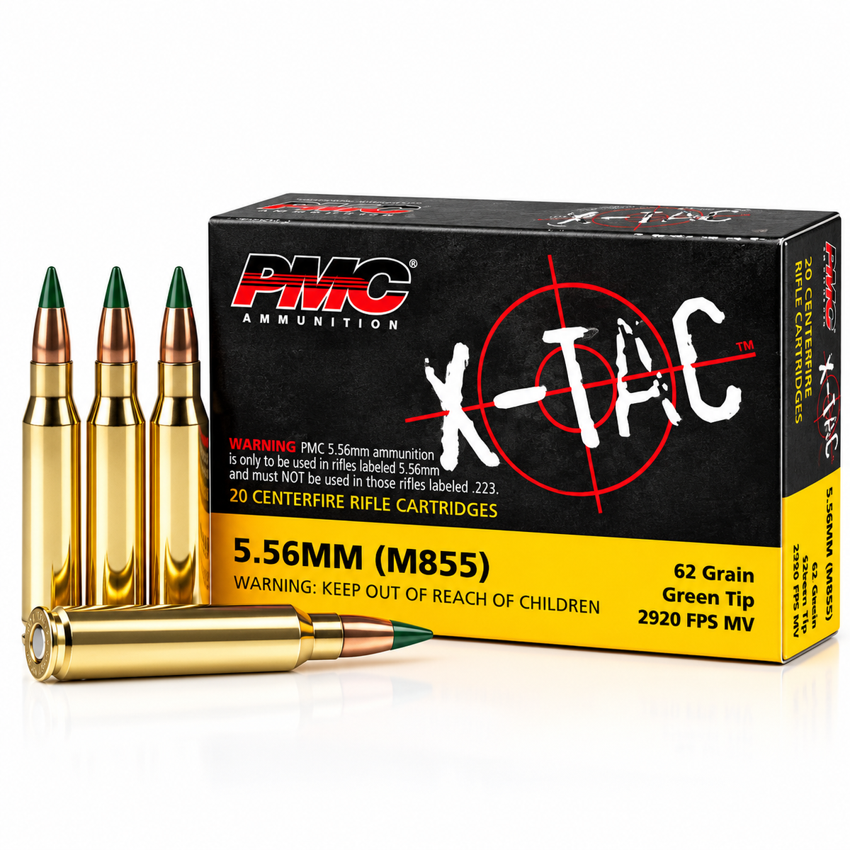 5.56 NATO | PMC 5.56K | 62 gr. | LAP | X-TAC™ | 20 Rounds