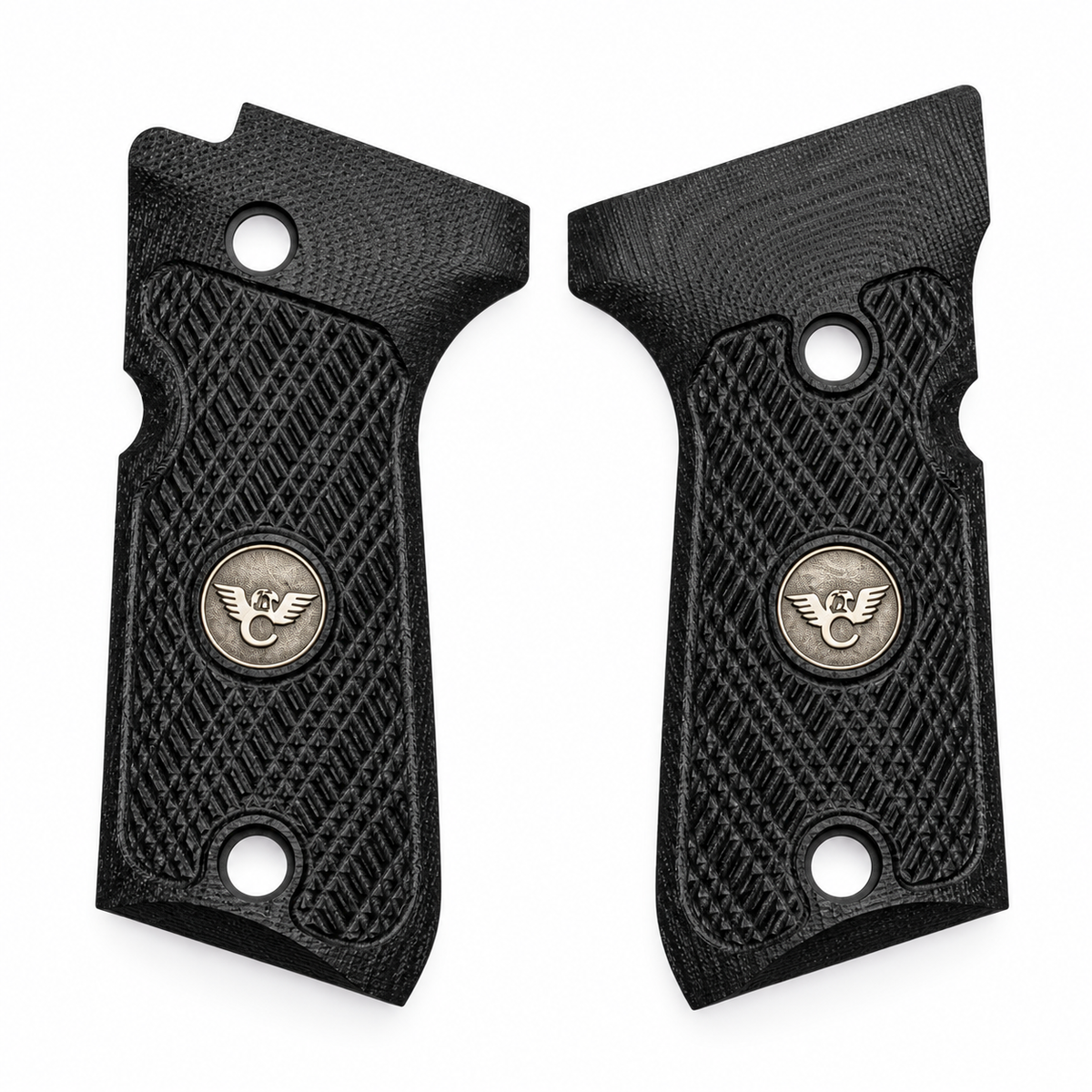 Wilson Combat Beretta 92/96 Compact Grips, Checkered, Black G10 | 725CC-BLK