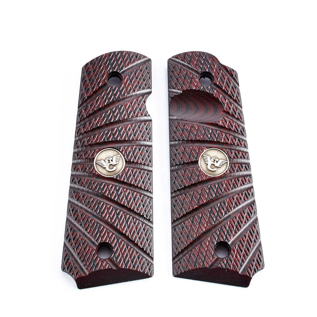 Wilson Combat 1911 Full-Size Agressive Starburst G10 Grips - Black Cherry | 738-FS-BB-BC