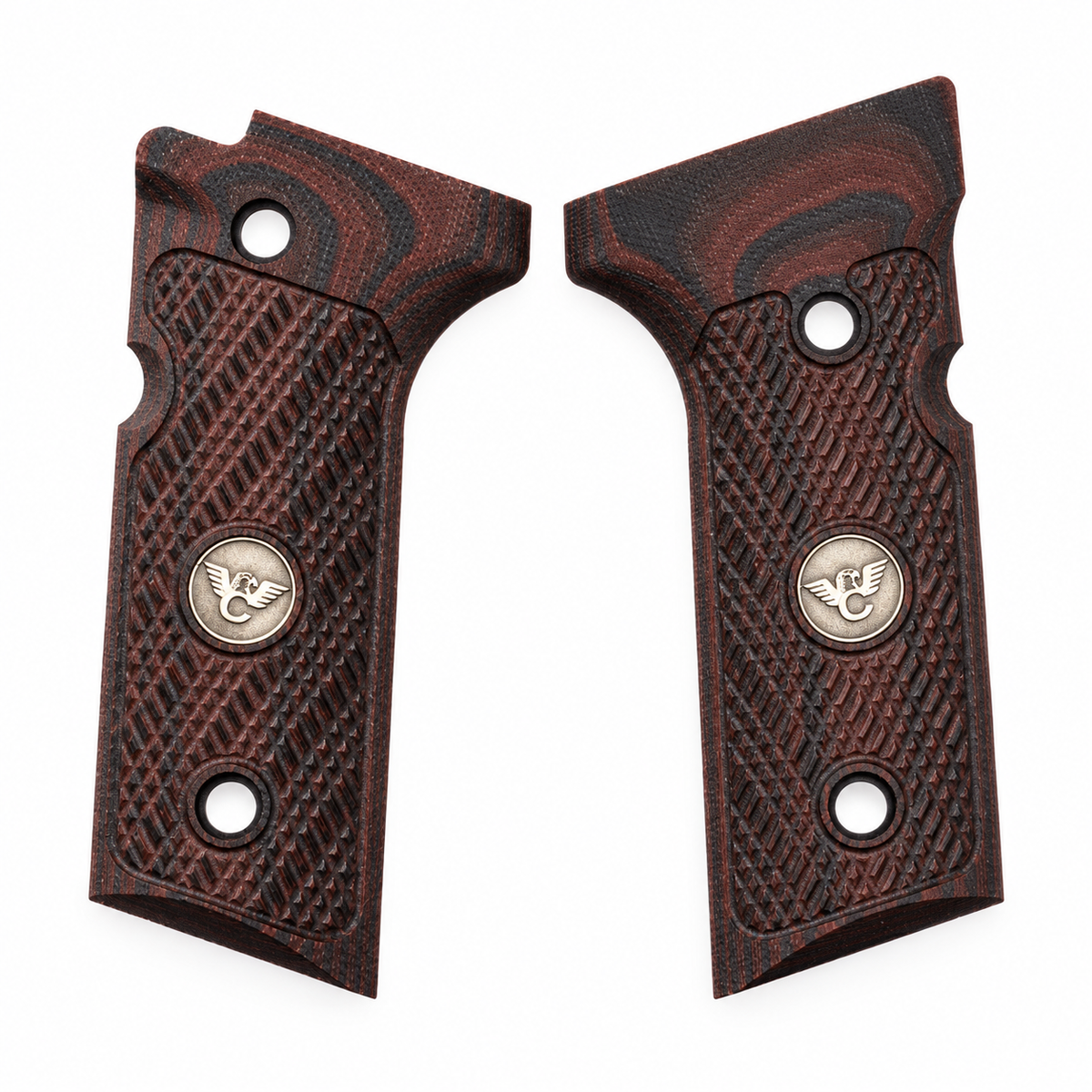 Wilson Combat Beretta 92/96 Vertec Grips, Checkered, Black Cherry G10 | 794-FS-VT-BC