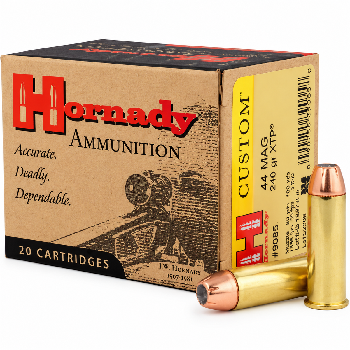 .44 Mag. | Hornady 9085 | 240 gr. | XTP® | Custom™ | 20 Rounds