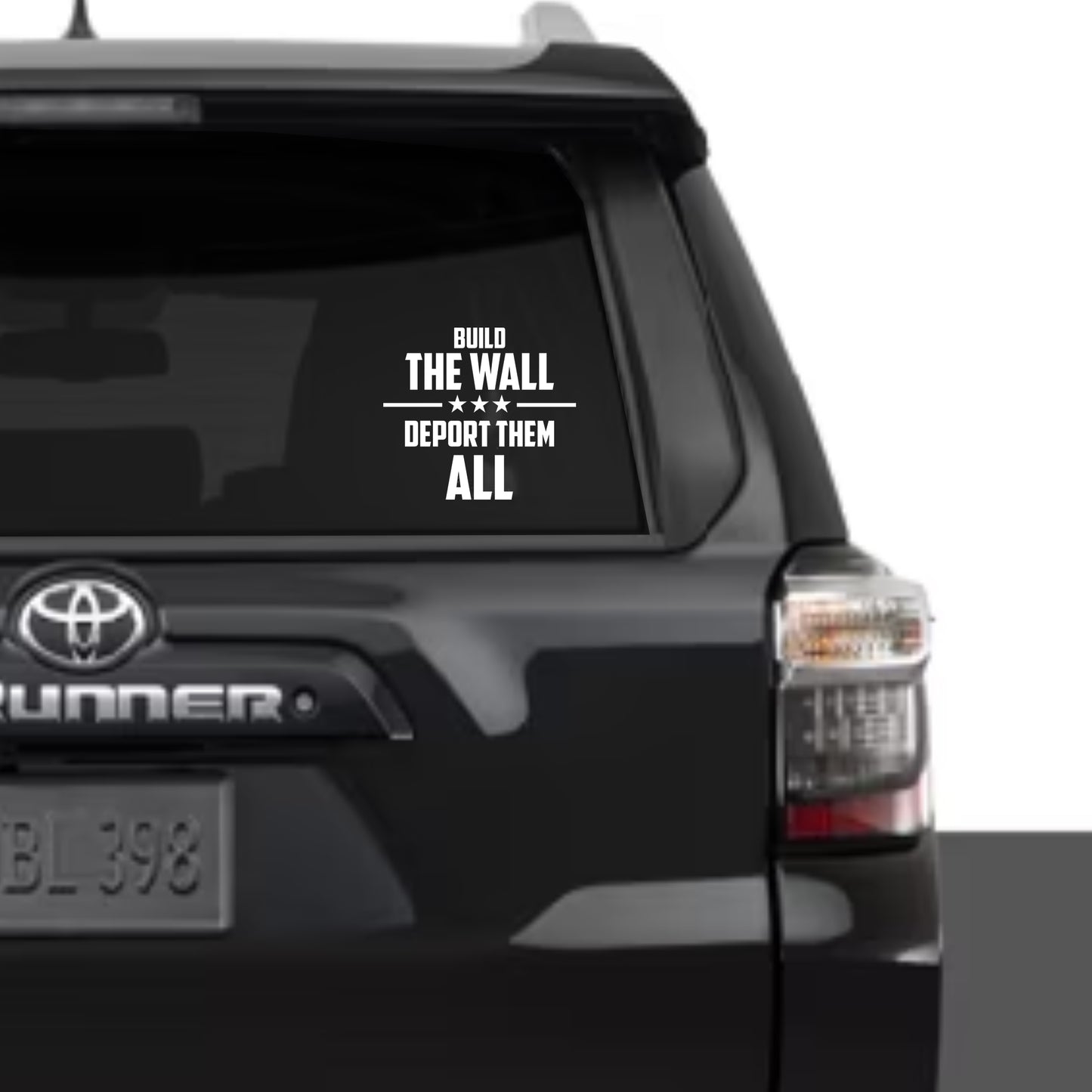 Build The Wall / Deport Them All, UV DTF 3D PermaSticker