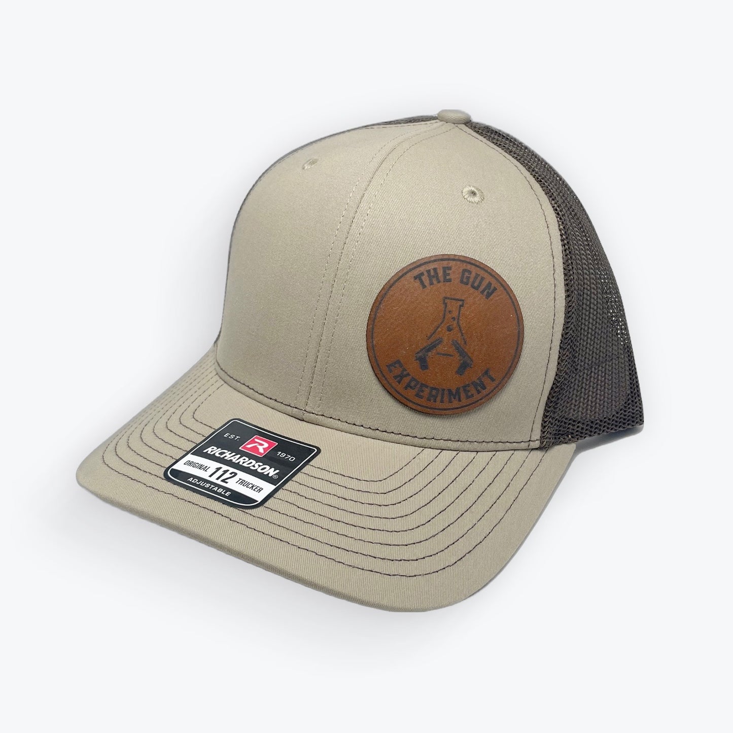 The Gun Experiment Cap, Richardson 112, Round Leather Patch, Multiple Colors