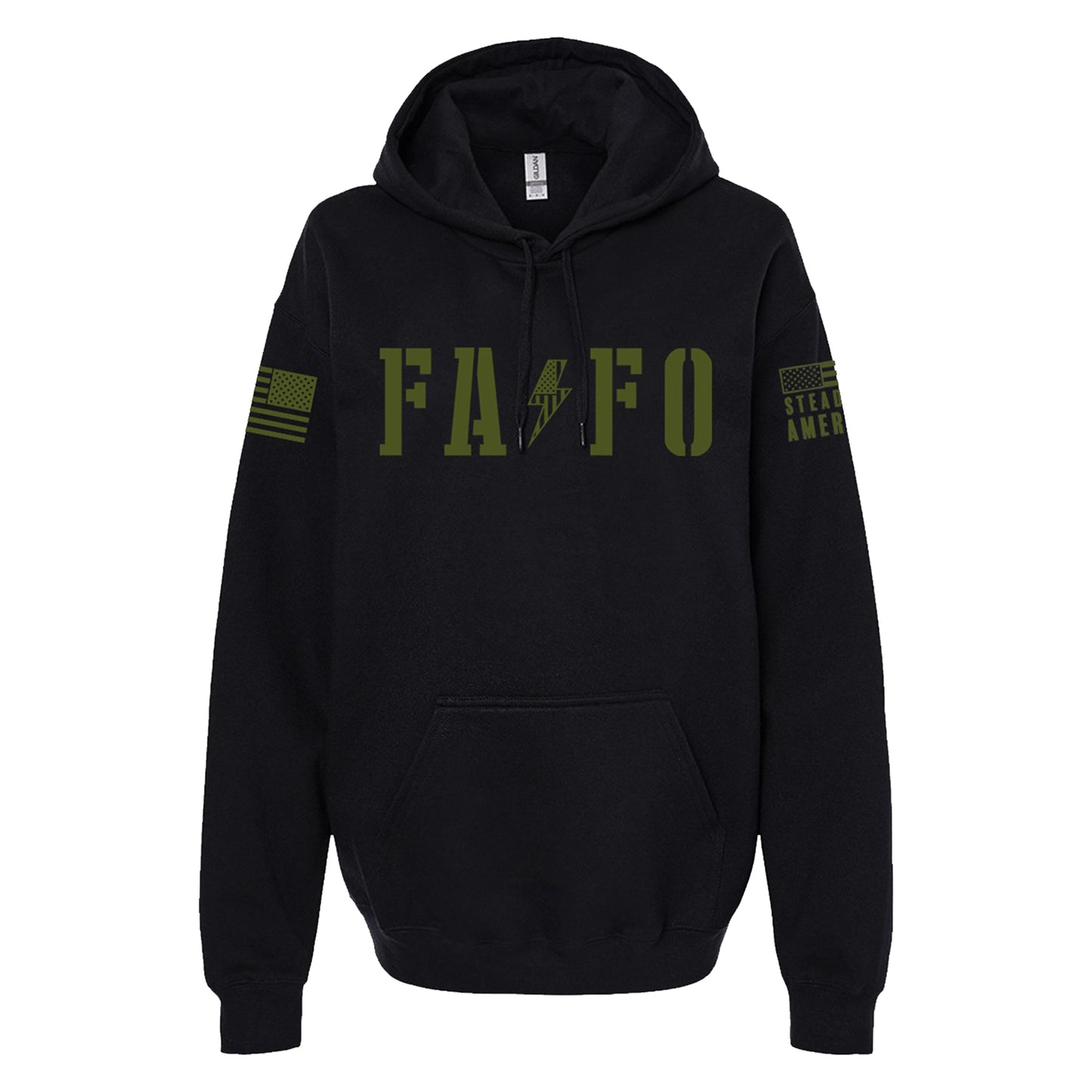 FAFO, SoftStyle Hoodie, Black