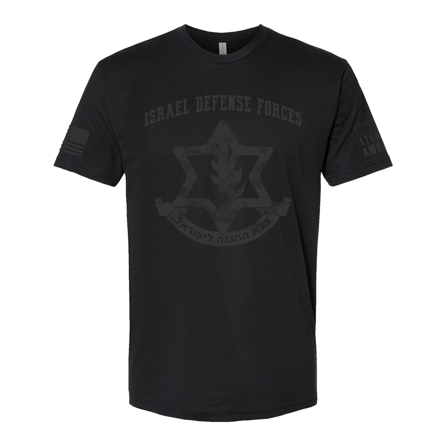 Israel Defense Forces (IDF) Shirt – Patriotic Support Tee (Blackout)