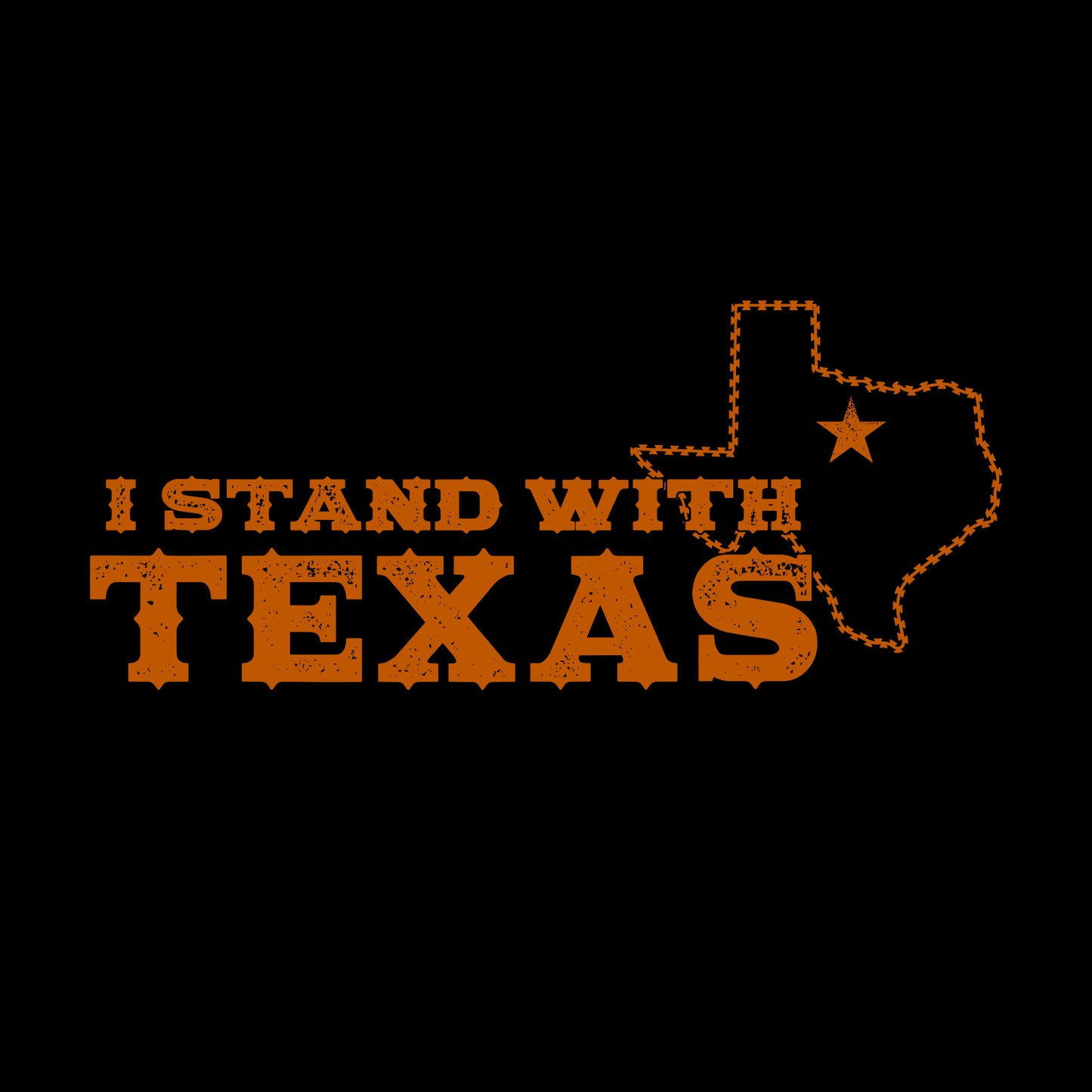 I Stand wtih Texas, UV DTF 3D PermaSticker