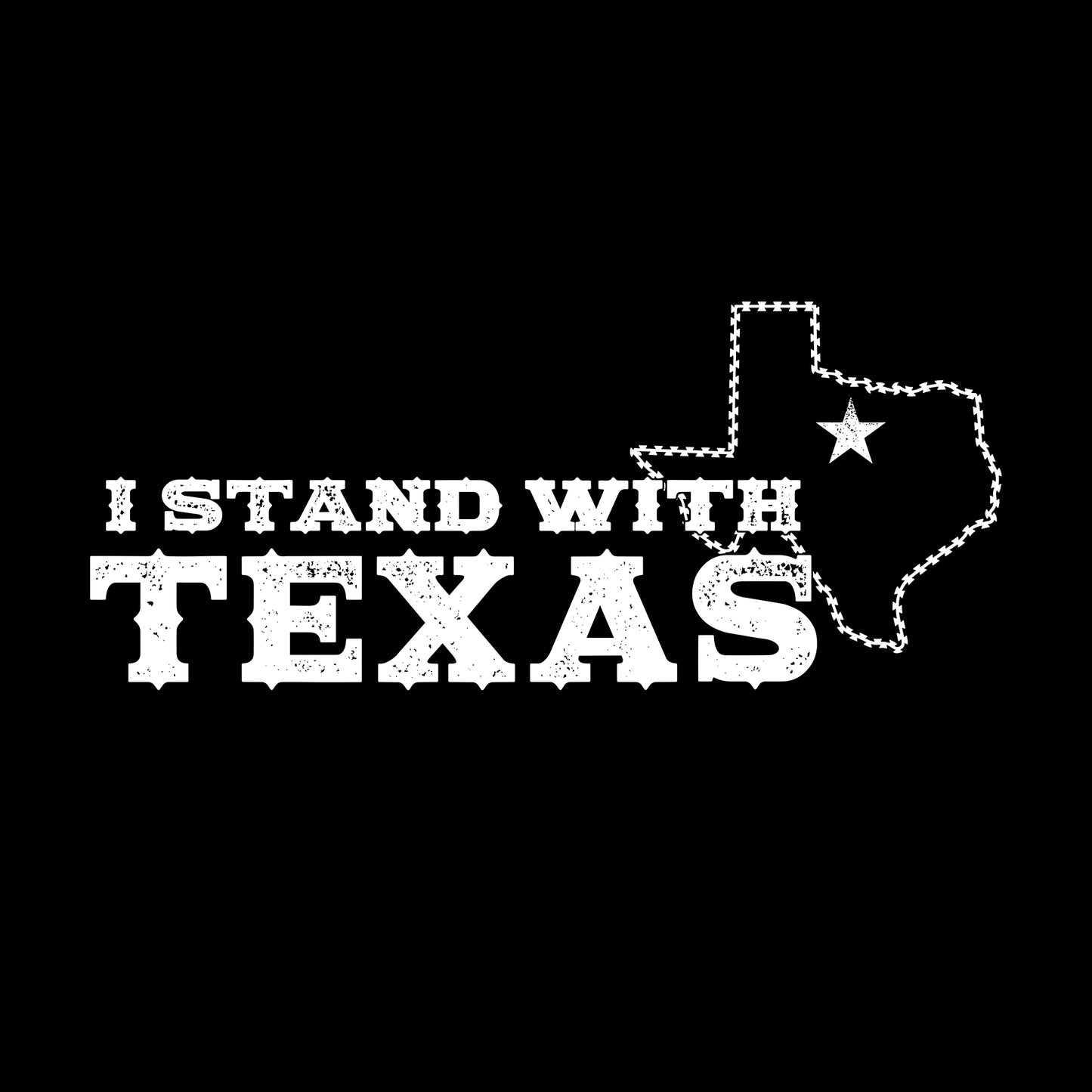 I Stand wtih Texas, UV DTF 3D PermaSticker