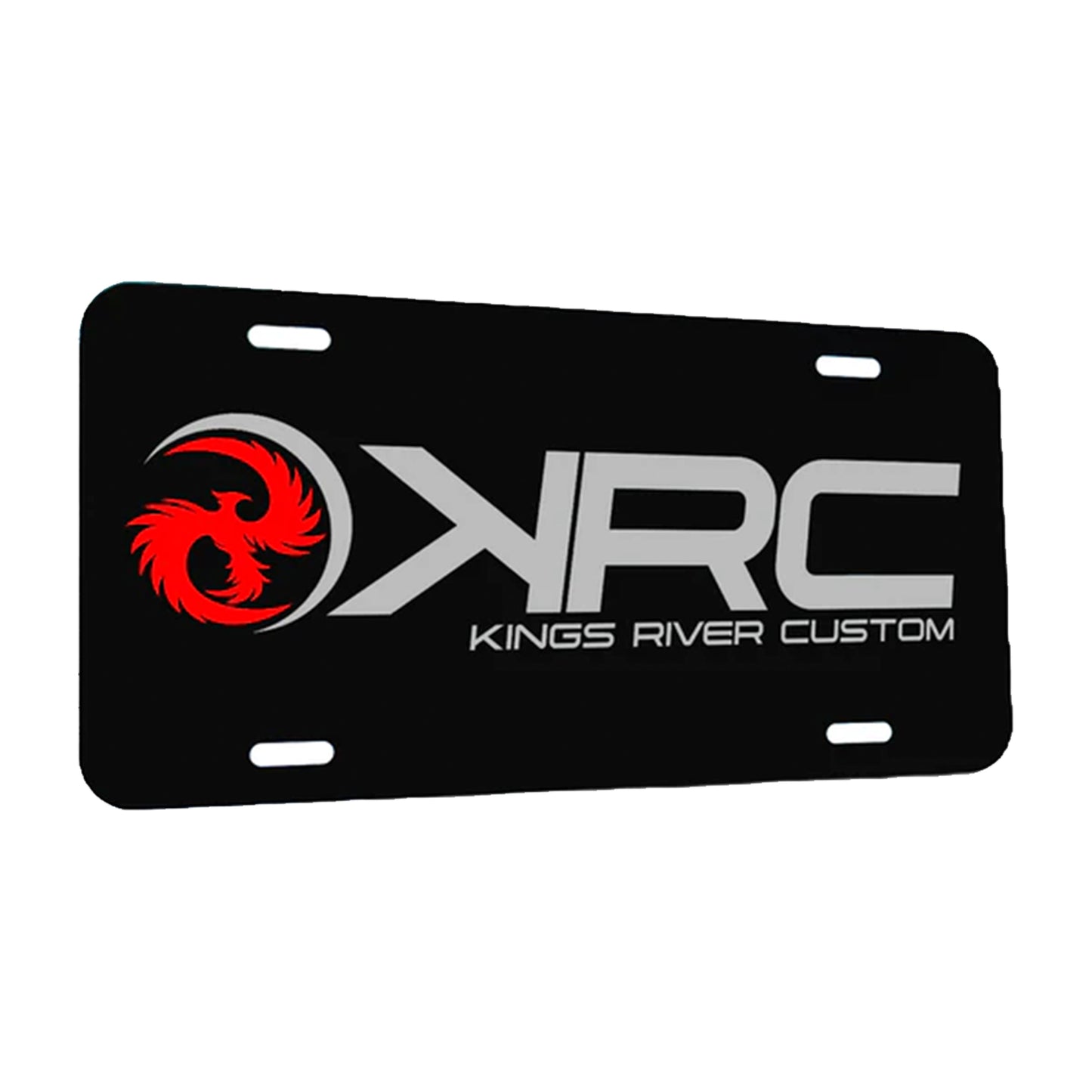 License Plate, Black, Kings River Custom