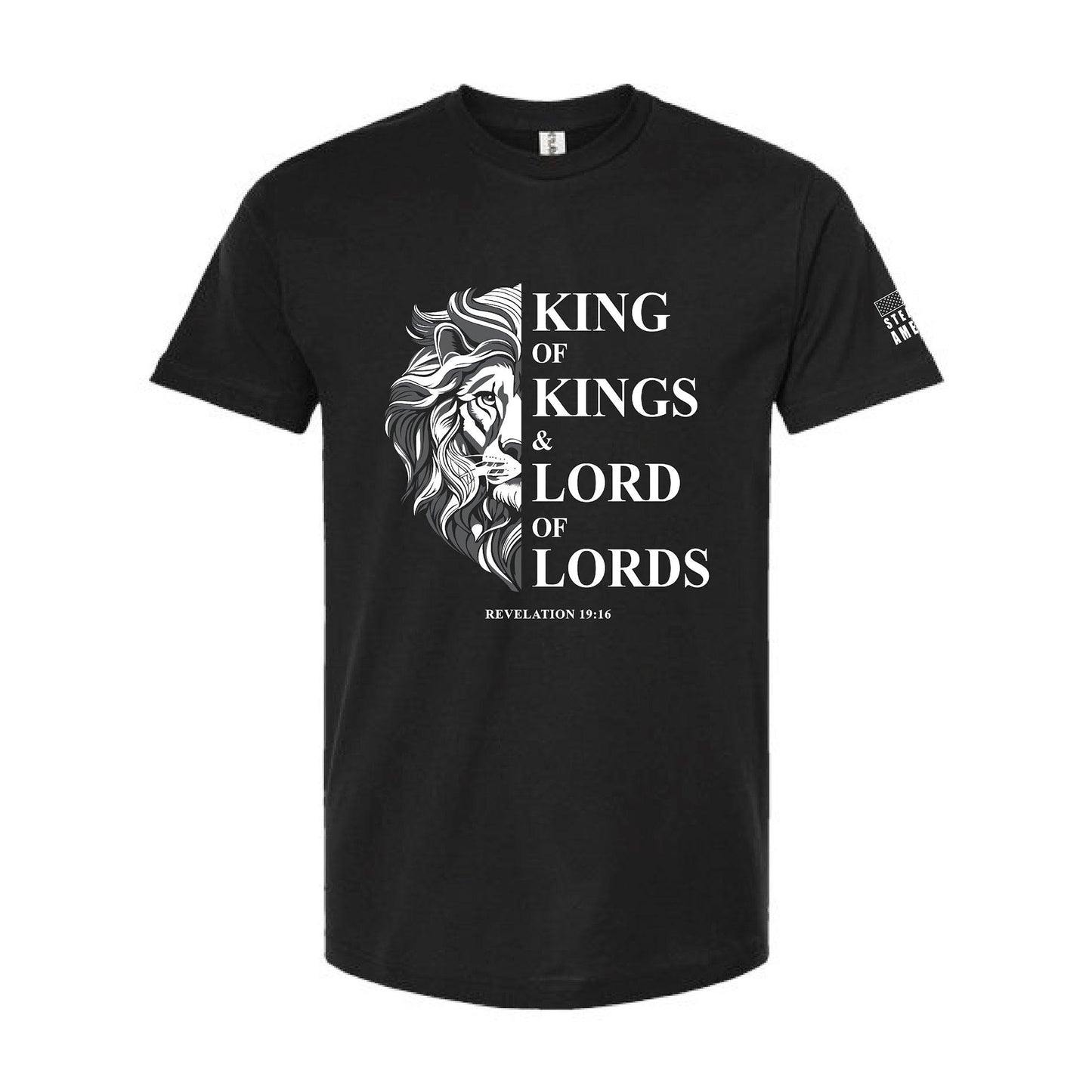 King of Kings & Lord of Lords Lion • Revelation 19:16 Faith T-Shirt