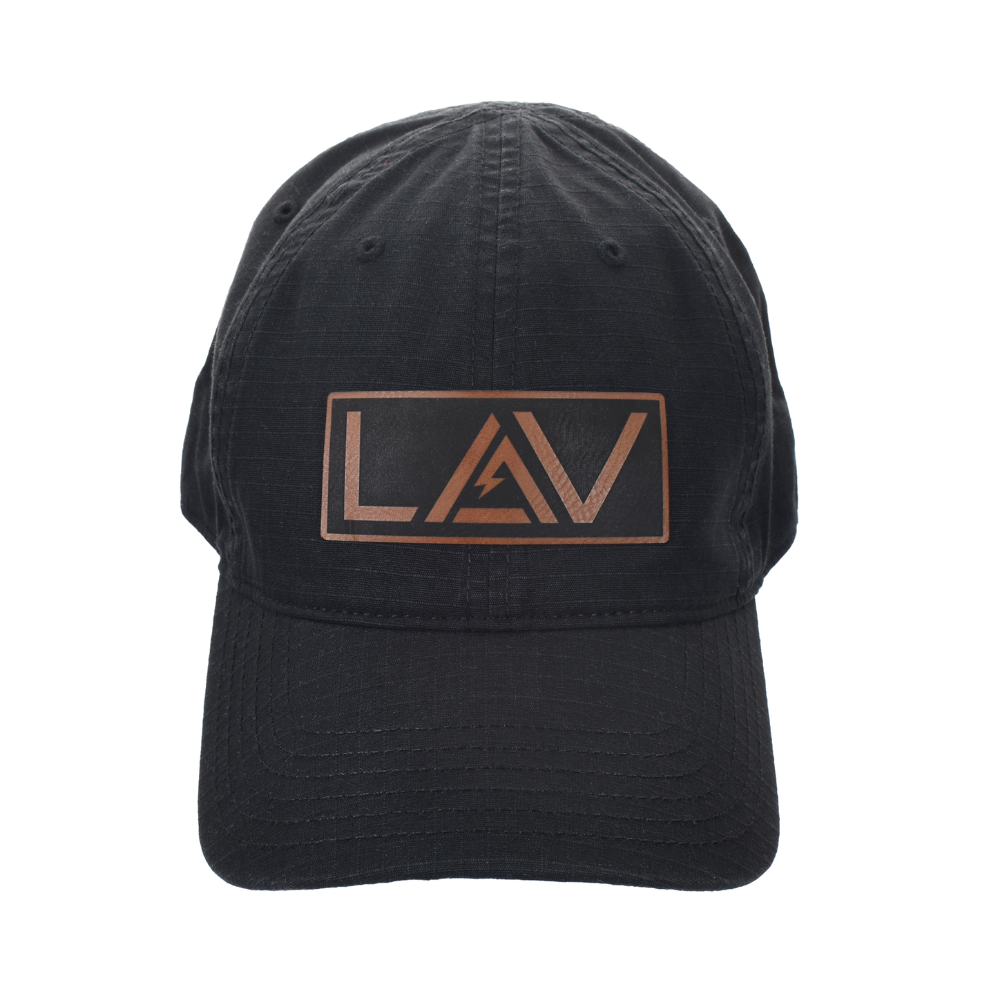 LAV Cap – Leather Patch Logo Hat | Ripstop Cotton Mesh Back