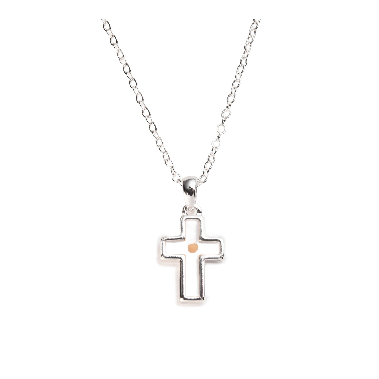 Mustard Seed Cross Necklace, Sterling Silver Christian Jewelry, Faith Pendant Gift for Women, Bible Verse Matthew 17:20