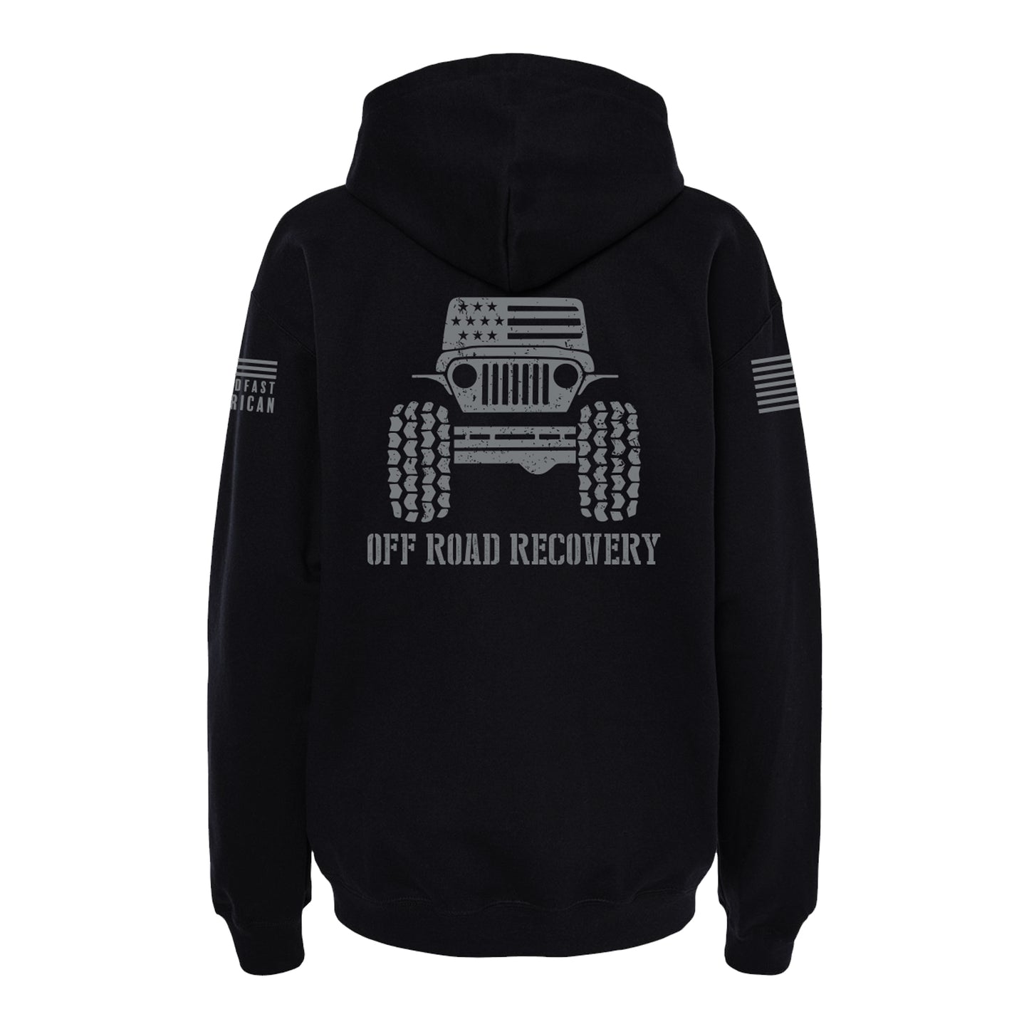 Off Road Recovery / Jeep Logo, SoftStyle Hoodie, Black