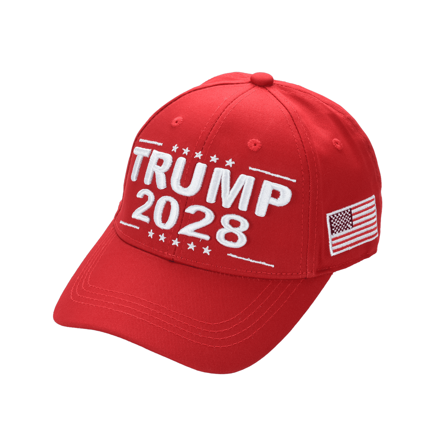 Trump 2028 Cap with Presidential Seal – Embroidered Red MAGA Hat, Adjustable Dad Cap