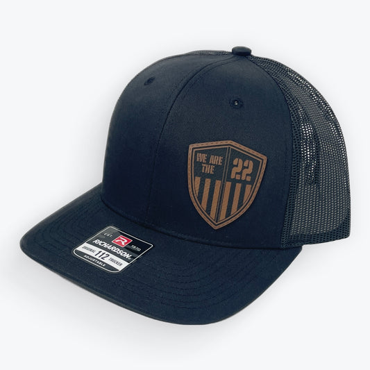 We Are The 22 Cap, Richardson 112, Leather Patch in Left Panel