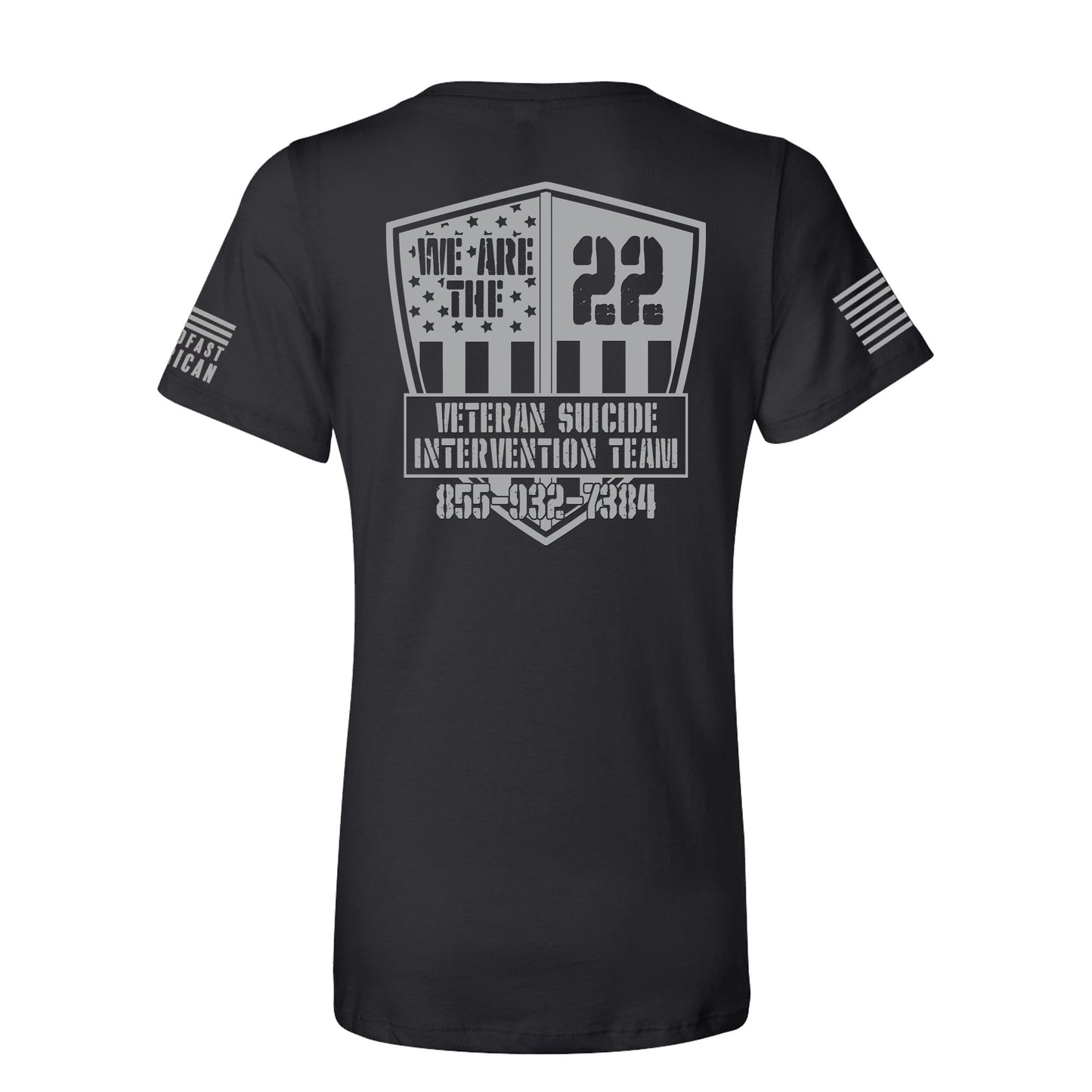 We Are The 22, Bella Canvas Women's Relaxed Jersey V-Neck, Black