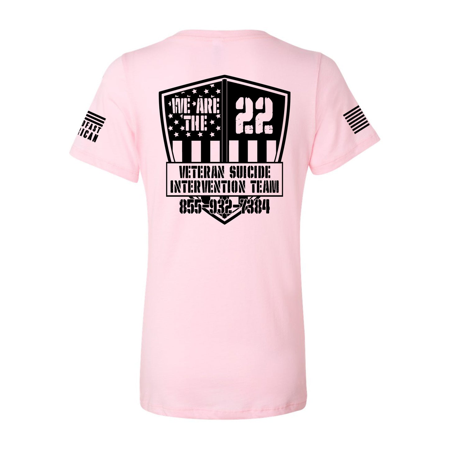 We Are The 22, Bella Canvas Women's Relaxed Jersey V-Neck, Pink