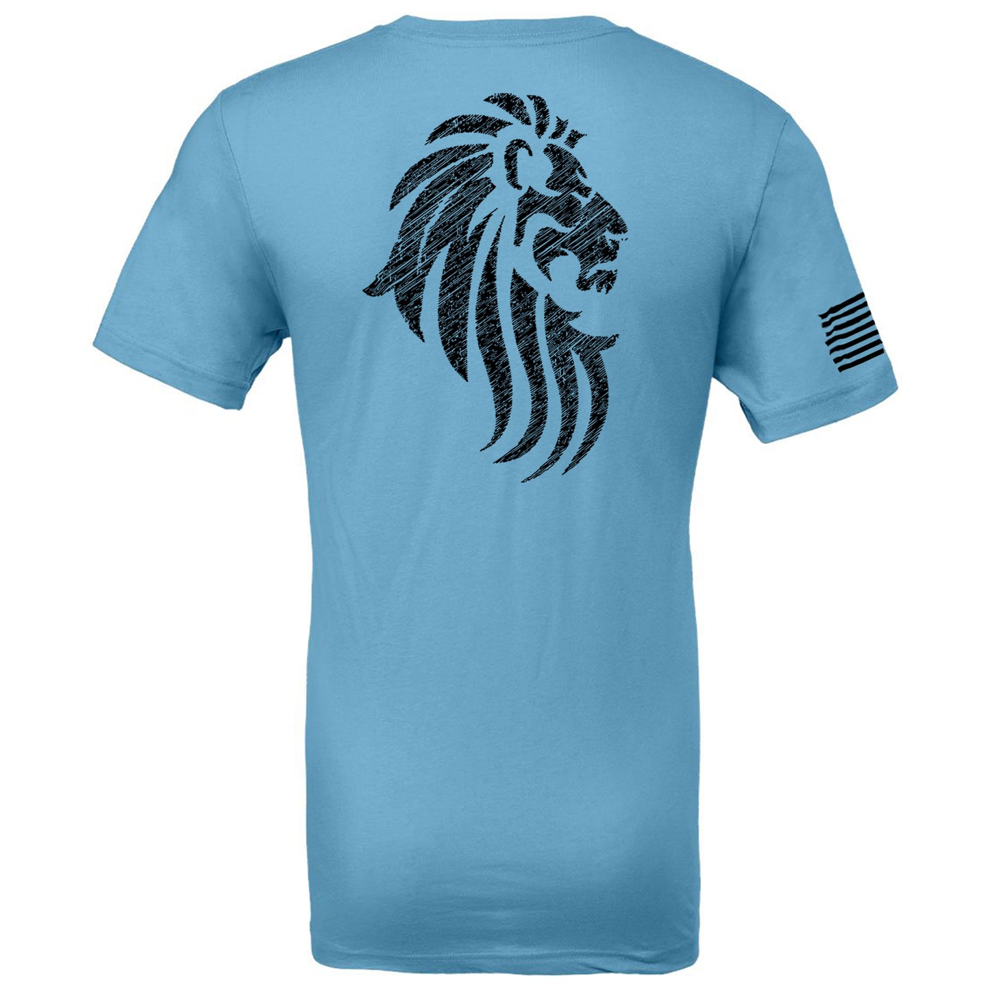 Habit Defense Shield Logo / Lion of Judah T-Shirt, Tahiti Blue
