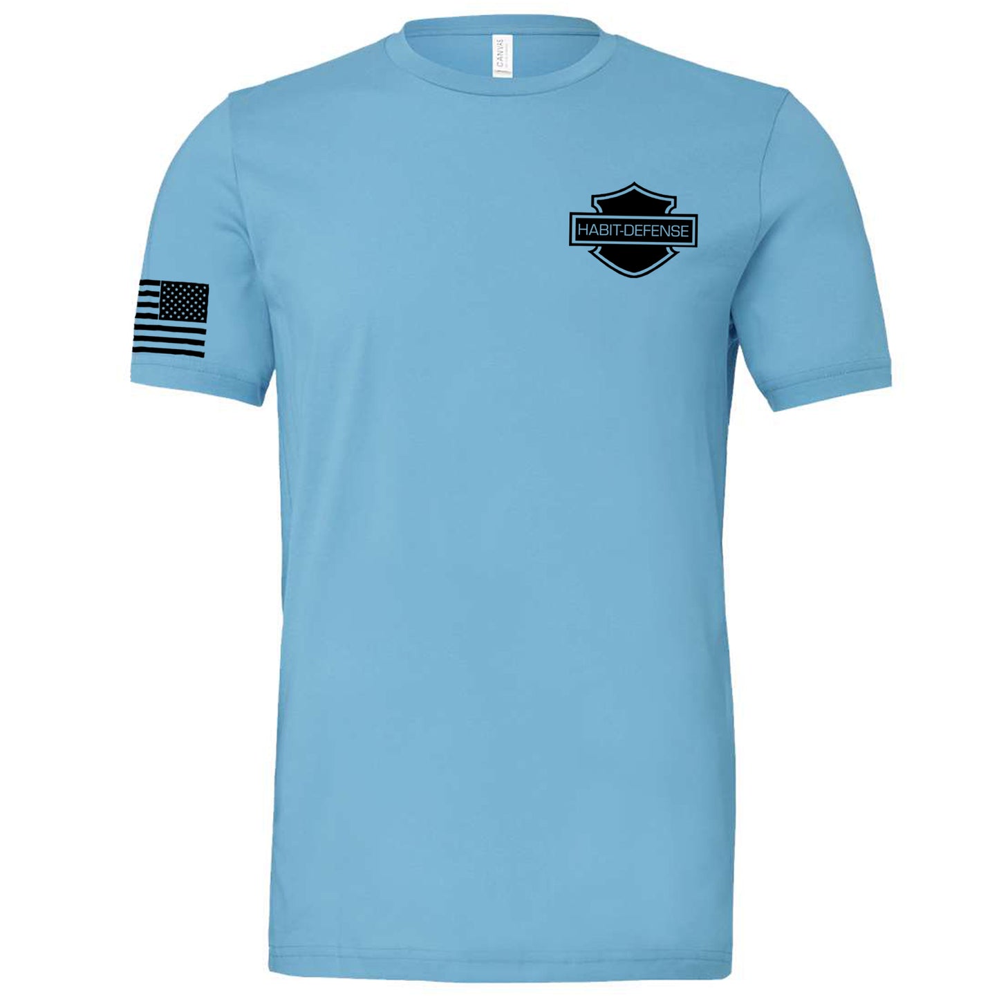 Habit Defense Shield Logo / Lion of Judah T-Shirt, Tahiti Blue