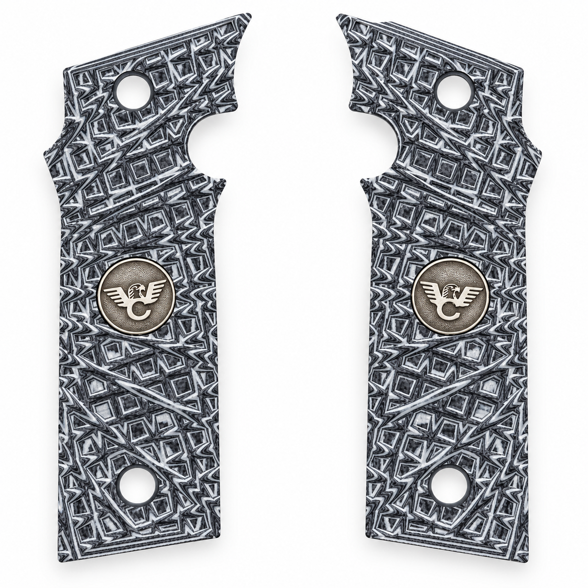 Wilson Combat EDC X9 2.0 TRAK Pattern G10 Grips, Gray/Black