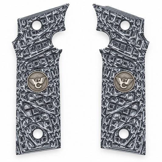 Wilson Combat EDC X9 2.0 TRAK Pattern G10 Grips, Gray/Black