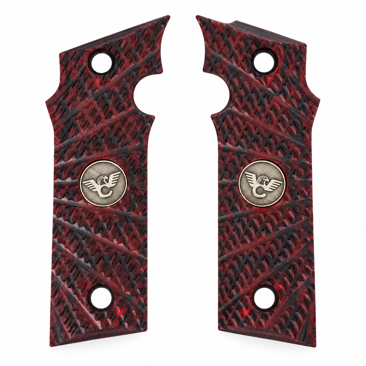 Wilson Combat EDC X9 2.0 Grips, Aggressive Starburst, Black Cherry G10 | 1067X-BC