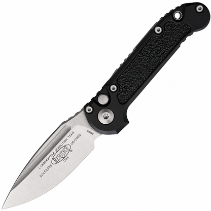 Microtech - LUDT (Auto) - 1135-10 | Button Lock | 3.5" Bohler M390MK Stonewash Blade | Black Aluminum