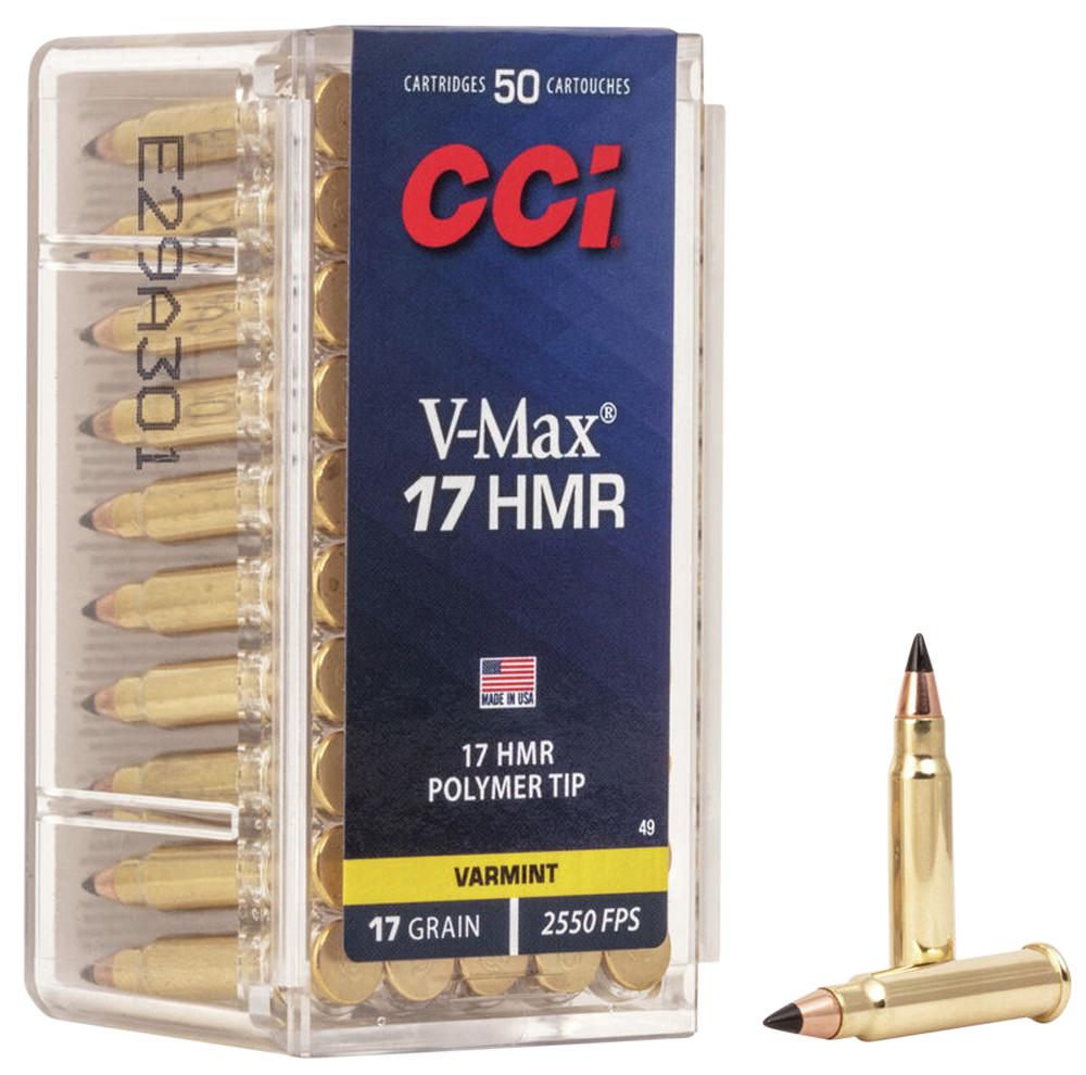 17 HMR, CCI Varmint, 17 gr. V-MAX, 50 per Box