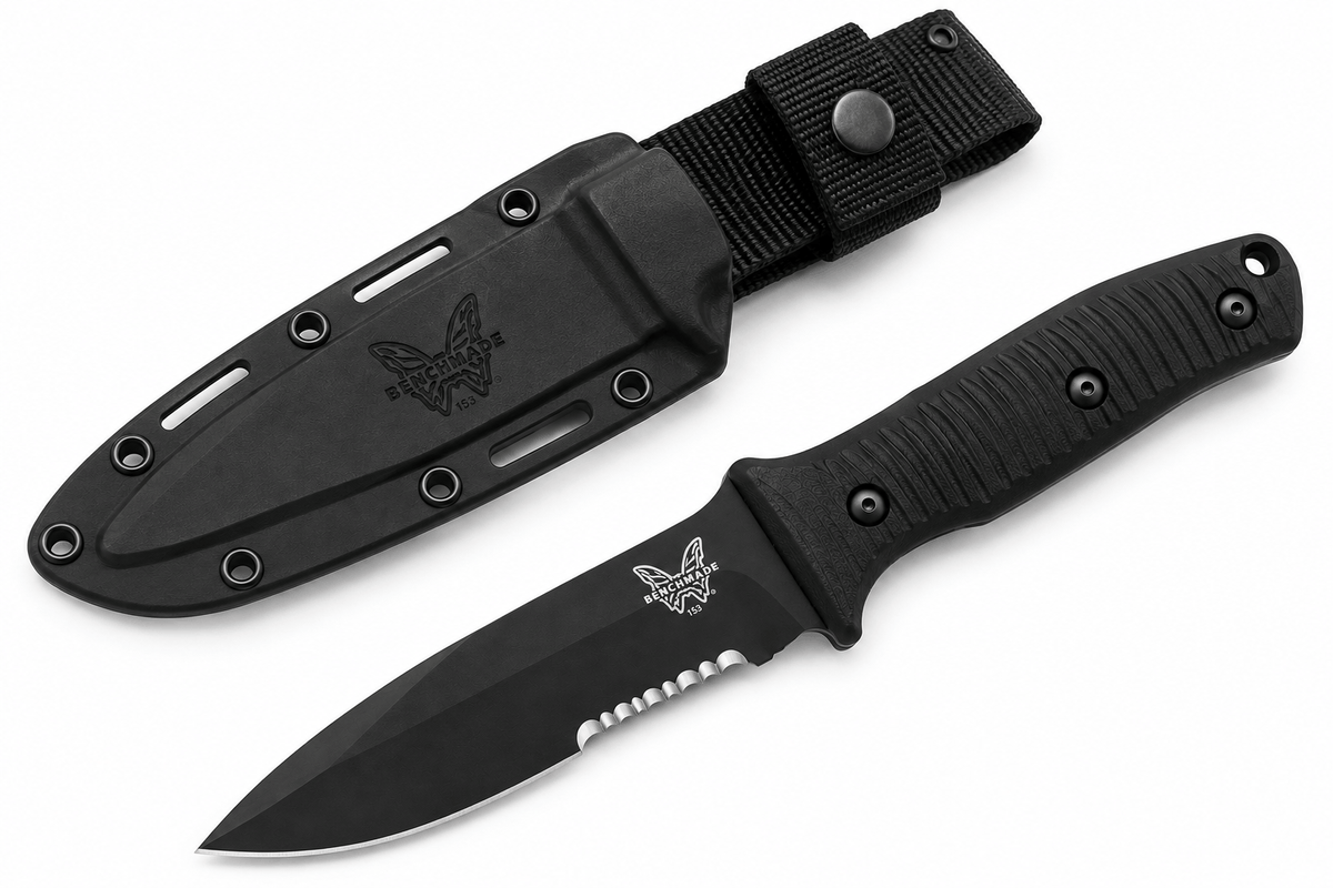 Benchmade - Presidio | 155SBK Fixed Blade Knife - 6.2" 154CM
