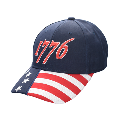 1776 Cap – American Betsy Ross Flag Bill | Patriotic Cotton Twill Cap