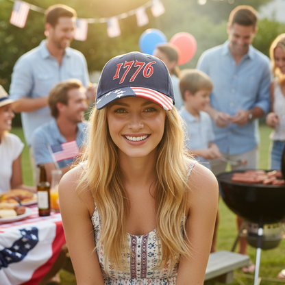 1776 Cap – American Betsy Ross Flag Bill | Patriotic Cotton Twill Cap