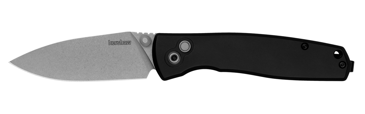 Kershaw Kindred 2053 Folding Knife - 3" D2 Blade, Black Aluminum Handle