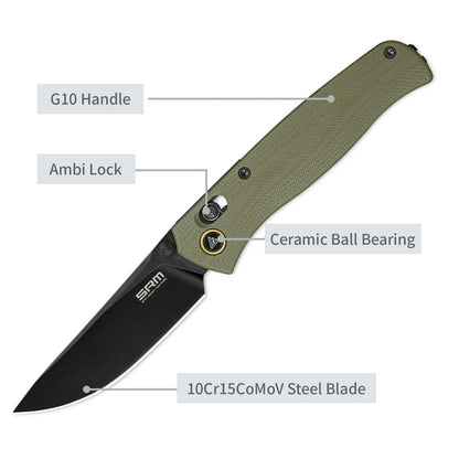 SRM - Medal | 255L-GP2 Folding Knife - 3.2" 10Cr15CoMoV