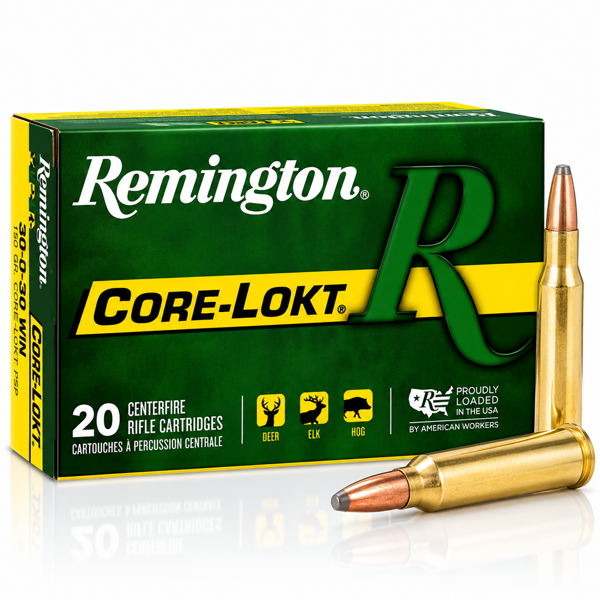 .270 Win. | Remington 27808 | 130 gr. | Pointed Soft Point | Core-Lokt® | 20 Rounds