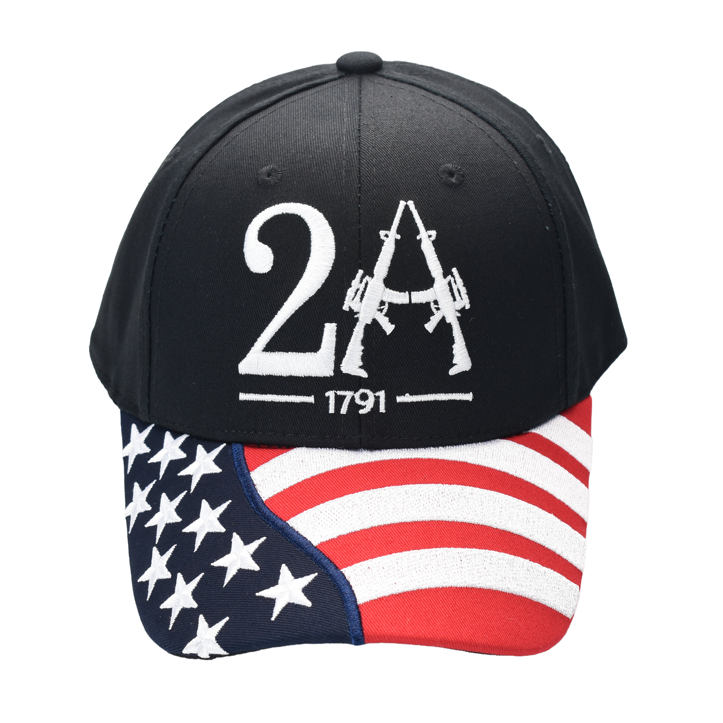 2A 1791 Cap – American Flag Bill Patriotic Cotton Twill Hat
