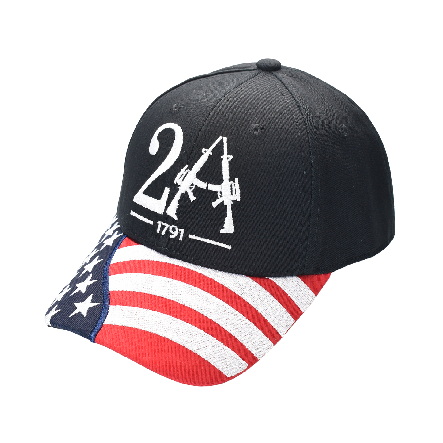 2A 1791 Cap – American Flag Bill Patriotic Cotton Twill Hat