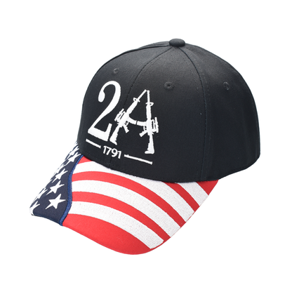 2A 1791 Cap – American Flag Bill Patriotic Cotton Twill Hat