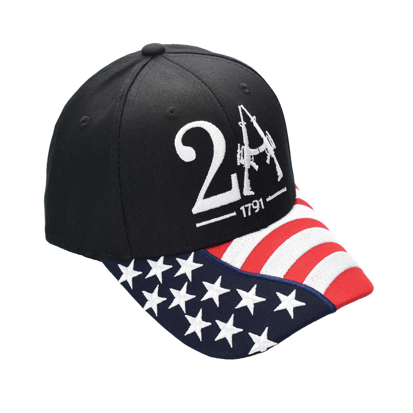 2A 1791 Cap – American Flag Bill Patriotic Cotton Twill Hat