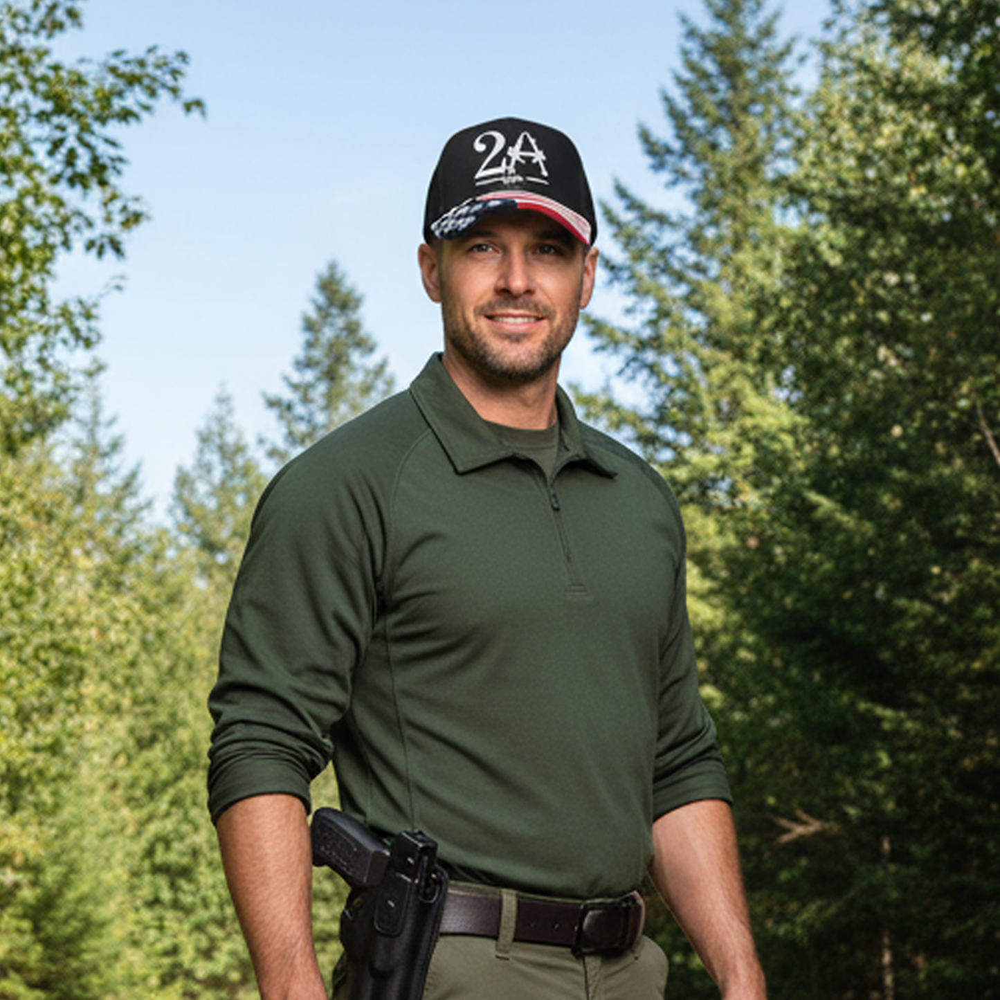 2A 1791 Cap – American Flag Bill Patriotic Cotton Twill Hat