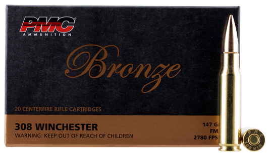 308 Win., 147 gr. FMJ, PMC 308B, 20 per Box