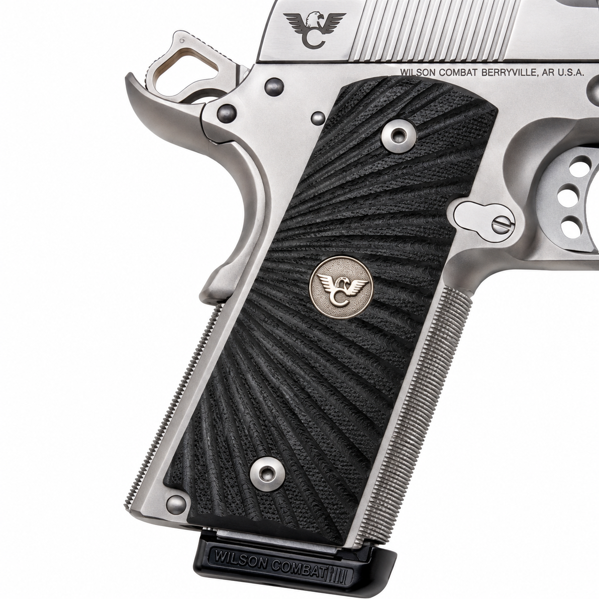 Wilson Combat 1911 Full-Size Starburst G10 Grips – Black | 351AAFS